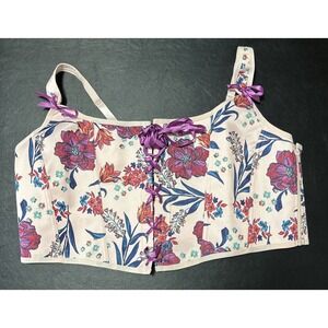 Adore Me Women's 4X  Floral Corset Top Sexy Festival Renaissance Fairy Feminine